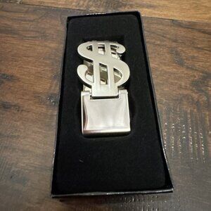 Money Clip Stainless Steel Dollar Sign Wallet Cash Holder - NEW!